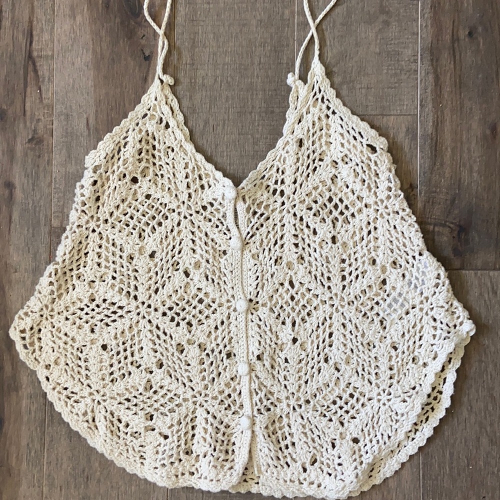 Crochet top - tank string style - boho size small